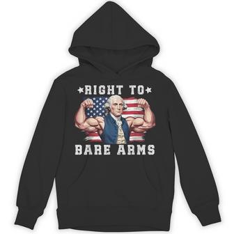 Right To Bare Arms Us Flag 4Th Of July George Washington Hoodie - Thegiftio UK