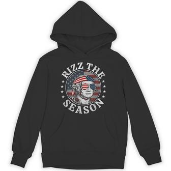 Rizz The Season 4Th Of July George Washing N Boys Hoodie - Thegiftio UK