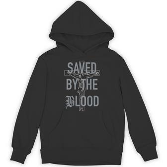 Saved By The Blood On Back Hoodie - Thegiftio UK