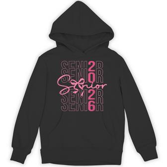 Senior 2026 Class Of 2026 Coquette Pink Bow Graduation Hoodie - Thegiftio UK