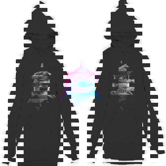 Shark Wearing Sunglasses Graphic Hoodie - Monsterry