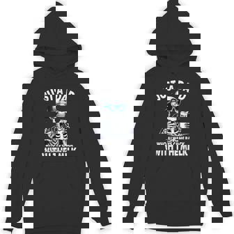 Skeleton Just A Dad Who Always Came Back With The Milk Hoodie - Thegiftio UK