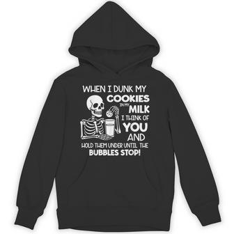 Skeleton When I Dunk My Cookies In Milk I Think Of You Hoodie - Thegiftio UK