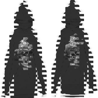 Skull Made Of Diamonds Wearing Cowboy Hat Hoodie - Monsterry