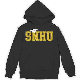 Snhu College Graduation With Hat Vintage Hoodie - Thegiftio UK