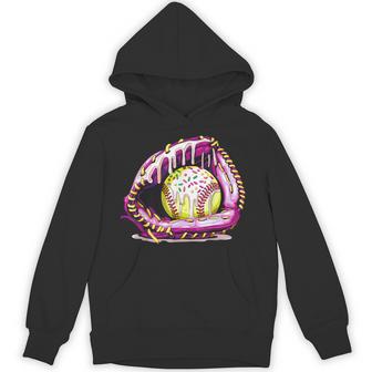 Softball Drip Ice Cream Sprinkles Softball Glove Hoodie - Monsterry