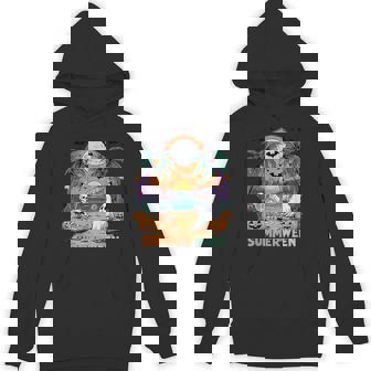 Summerween Skeleton Beach Party Halloween Vibes Hoodie | Mazezy