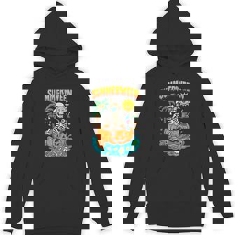 Summerween Skeleton Vibes Chillin In A Pumpkin Float Hoodie - Monsterry