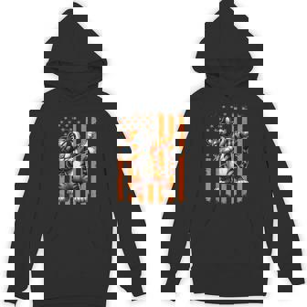 Graphic Tiger Retro American Flag Tiger Dabbing Tigers Lover Hoodie - Monsterry