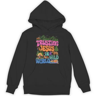 True North Vbs Trusting Jesus In A Wild World Summer Camp Hoodie - Thegiftio UK