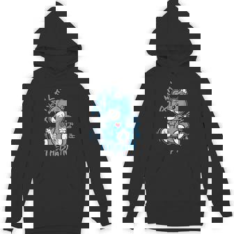 University Blue Black White Match Hoodie - Thegiftio UK
