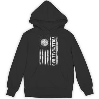 Usa Flag Volleyball Dad Father's Day Hoodie - Thegiftio
