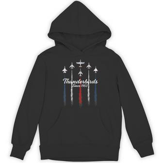 Usaf Thunderbirds F16 57Th Wing Vintage Airshow Hoodie - Thegiftio UK