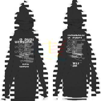 Uss Wisconsin Bb-64 Battleship Veterans Day Warship Father Hoodie - Monsterry