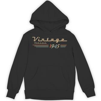 Vintage 80Th Birthday Decorations Vintage 1945 80 Years Old Hoodie - Thegiftio UK