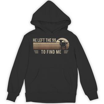 Vintage For Christians Adult He Left The 99 To Find Me Hoodie - Thegiftio UK
