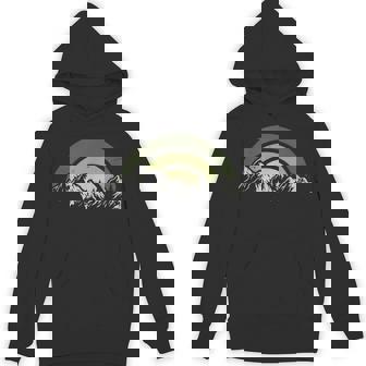 Vintage Nature Graphic Trees Mountains Moon Wildlife Men Hoodie - Thegiftio