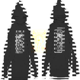 Vintage Nuclear Fallout Tarot Card Retro Sl Armor Man Hoodie - Thegiftio