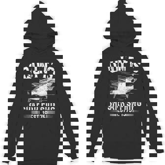 Vintage Quint's Shark Fishing 1975 Retro Fishing Day Hoodie | Mazezy