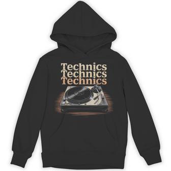 Vintage Turntable Old School Dj Music Hoodie - Thegiftio UK