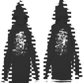 Graphic Wolf Howling Moon Forest Nature Wildlife Animal Hoodie - Thegiftio