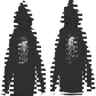 Wolf Sheep Horror Creepy Folklore Scary Goth Alt Aesthetic Hoodie - Thegiftio