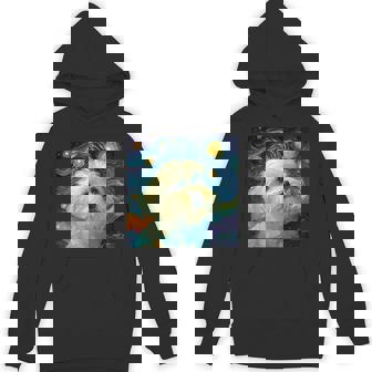 かわいいマルチーズドッグ 星月夜 ヴィンセント・ヴァン・ゴッホ絵画 パーカー - Kawaiitshirt