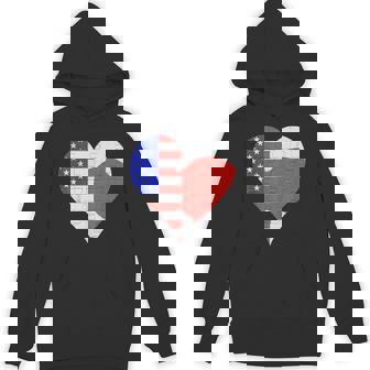 アメリカ日本国旗ハート パーカー - Kawaiitshirt