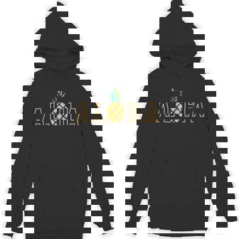 アロハ パイナップル ロゴ 文字 ハワイ レディース メンズ キッズ Hoodie - Kawaiitshirt