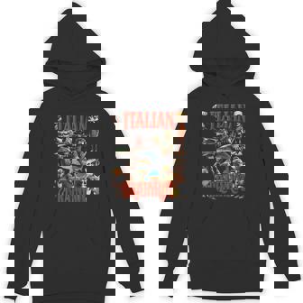 イタリアンブレイン レッド ウイルス ミーム マニア グラフィック パーカー - Kawaiitshirt