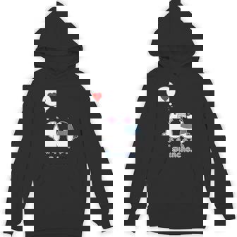 シロブンチョウ & サクラブンチョウ さん『ハート』フキダシ 白文鳥 桜文鳥【どうぶつフレンズ】動物 イラスト Hoodie - Kawaiitshirt