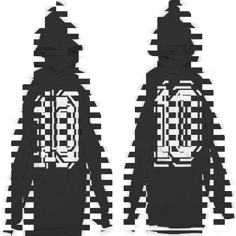 ナンバー10 誕生日ギフト スポーツ選手 チーム番号入りジャージ パーカー - Kawaiitshirt