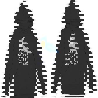 ハシビロコウさん 『セルフィー』青い鳥【どうぶつフレンズ 】ゆるくて かわいい 動物園の生き物 イラスト パーカー - Kawaiitshirt