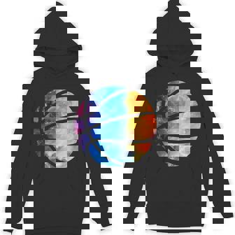 バスケットボールのシルエットカラフルな水彩画 パーカー - Kawaiitshirt