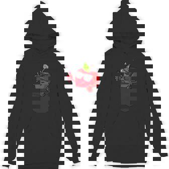 ポケットに入ったクールなリンゴ、サングラスをかけたリンゴのぞき見。 パーカー - Kawaiitshirt