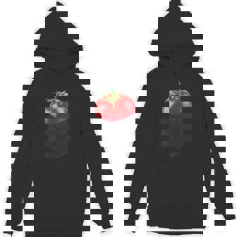 ポケットに入ったトマト、胸に面白いトマト。 パーカー - Kawaiitshirt