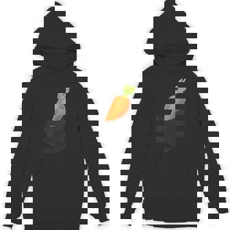 ポケットに入ったニンジン野菜、胸に面白いフルーツニンジン。 Hoodie - Kawaiitshirt