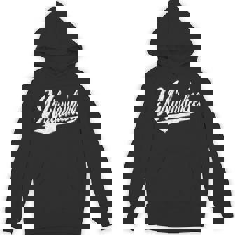 ミルウォーキー ウィスコンシン バーシティ スクリプト ヴィンテージ スポーツスタイル パーカー - Kawaiitshirt