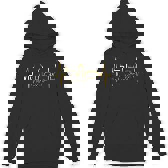 メンヒェングラートバッハのスカイライン ハートビート ドイツ大好きi Love Mönchengladbach 長袖tシャツ パーカー - Kawaiitshirt