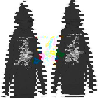 ヨーロッパ地図、国旗、ヨーロッパ諸国 Hoodie - Kawaiitshirt