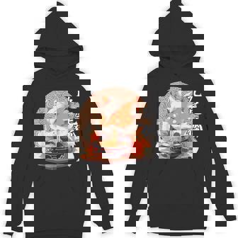 九尾の狐、ラーメンを食べる九尾の狐 パーカー - Kawaiitshirt