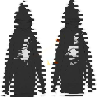 刀を持ったアヒルと剣を持つアヒル 刀包丁 ガチョウ パーカー - Kawaiitshirt