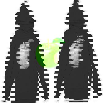 噛まれた青リンゴのイラスト パーカー - Kawaiitshirt