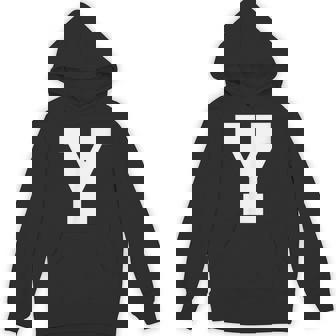 大文字 Y アルファベット モノグラム イニシャル パーカー - Kawaiitshirt