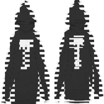 大文字tアルファベットモノグラムイニシャル パーカー - Kawaiitshirt