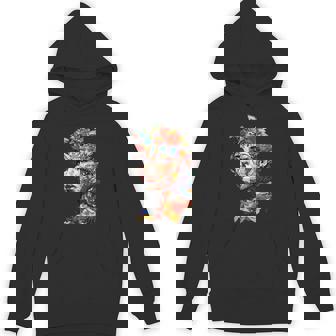 抽象的 カラフルである 花 女 芸術 顔 Hoodie - Kawaiitshirt