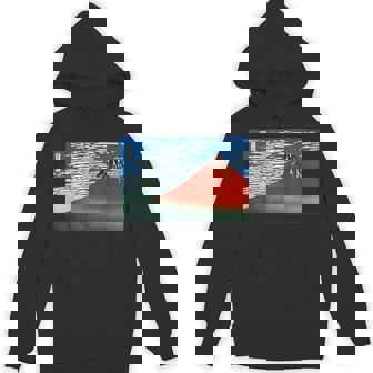 晴天の赤富士山 日本風景アートプリント パーカー - Kawaiitshirt