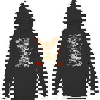 空手犬のチワワがラーメンを食べる、日本、面白いラーメン パーカー - Kawaiitshirt