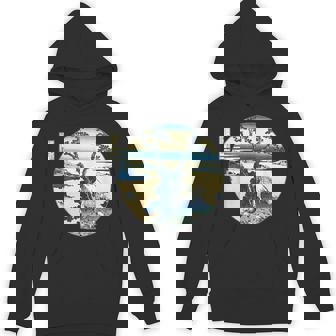 葛飾 北斎 信州諏訪湖 有名なヴィンテージアート スタイリッシュ パーカー - Kawaiitshirt