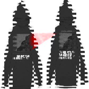 赤黒アナーキーフラッグtシャツ パーカー - Kawaiitshirt